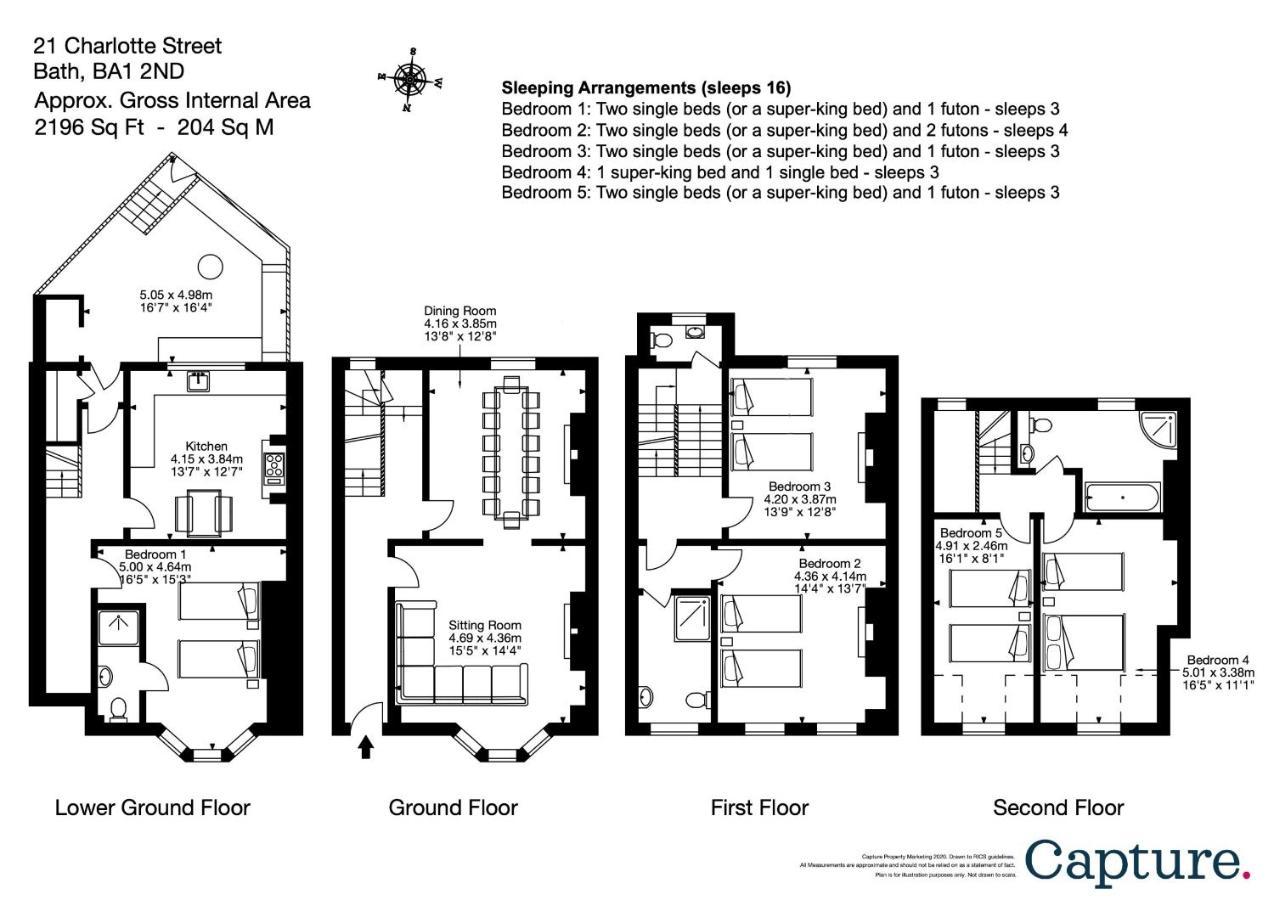 5 Bedroom Magnificent Georgian Townhouse- City Centre Bath Eksteriør billede